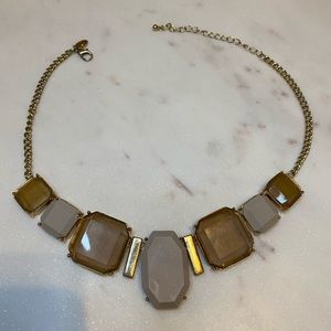 Mauve and Gold Beaded Necklace